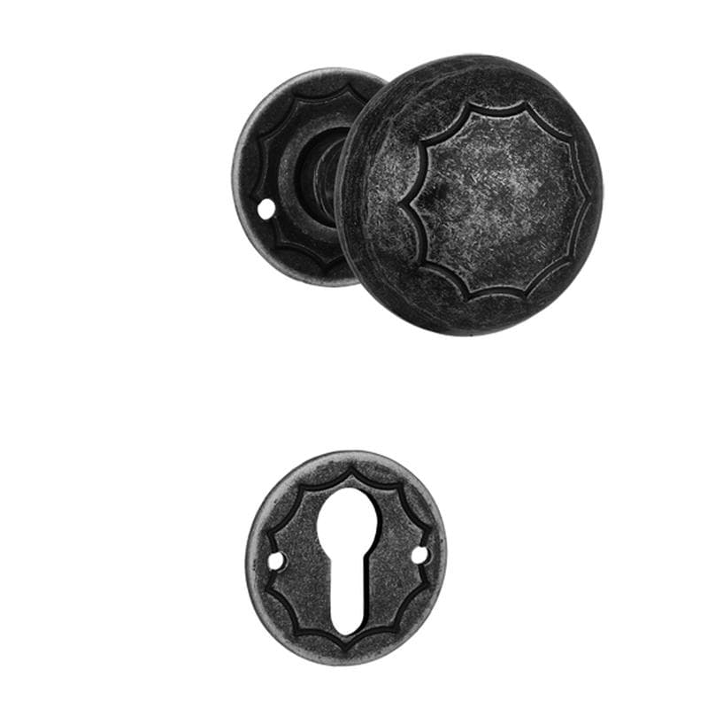 Pomolo decentrato girevole con rosetta e bocchetta in Ferro - Immagine 1