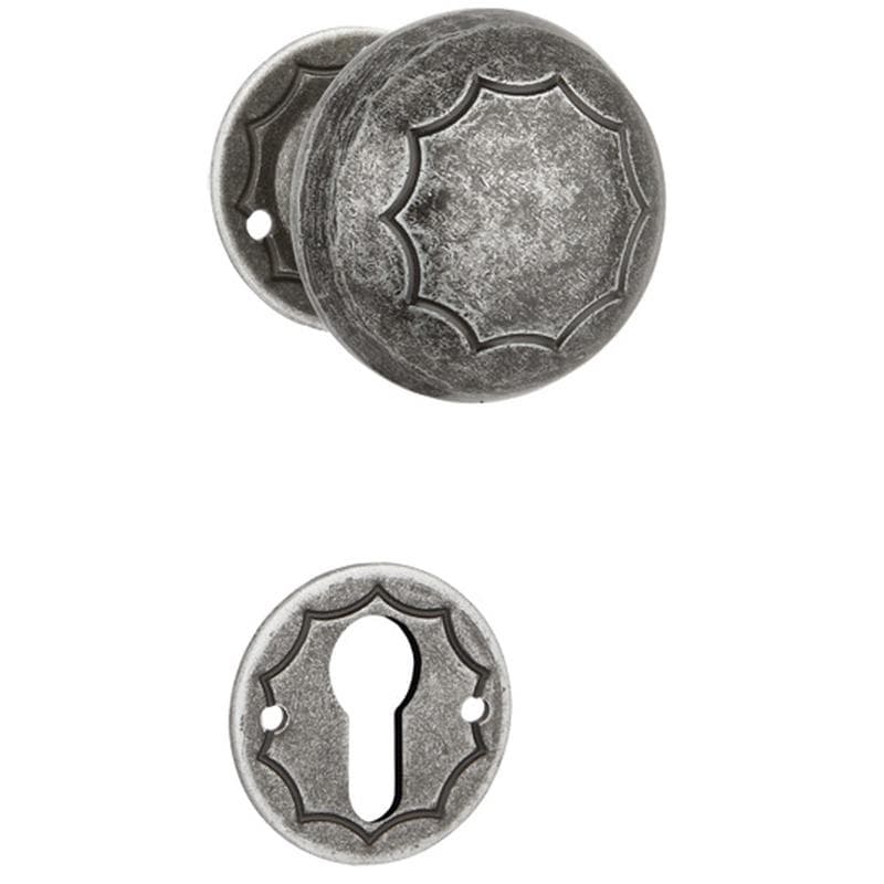 Pomolo fisso con rosetta e bocchetta in Ferro - Immagine 1