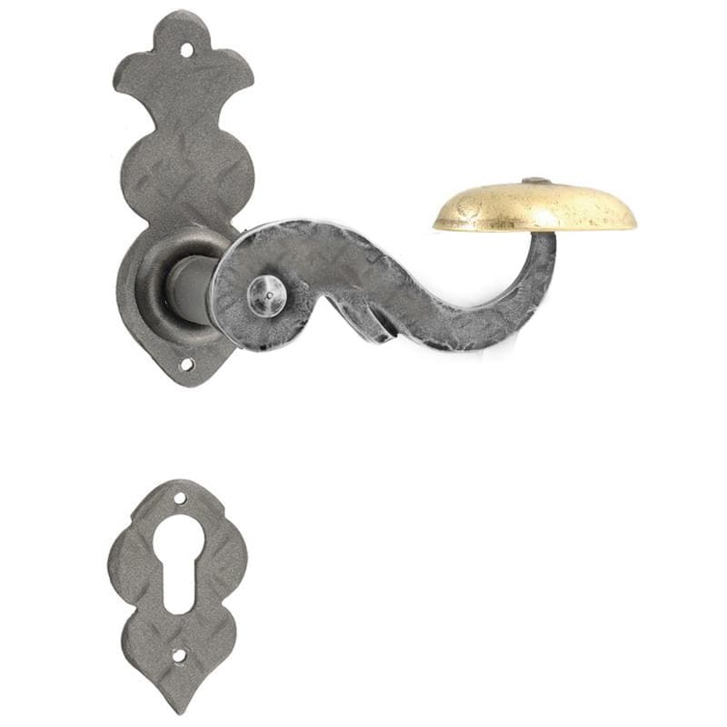 Maniglia con rosetta e bocchetta mod.82 in Ferro - Immagine 1