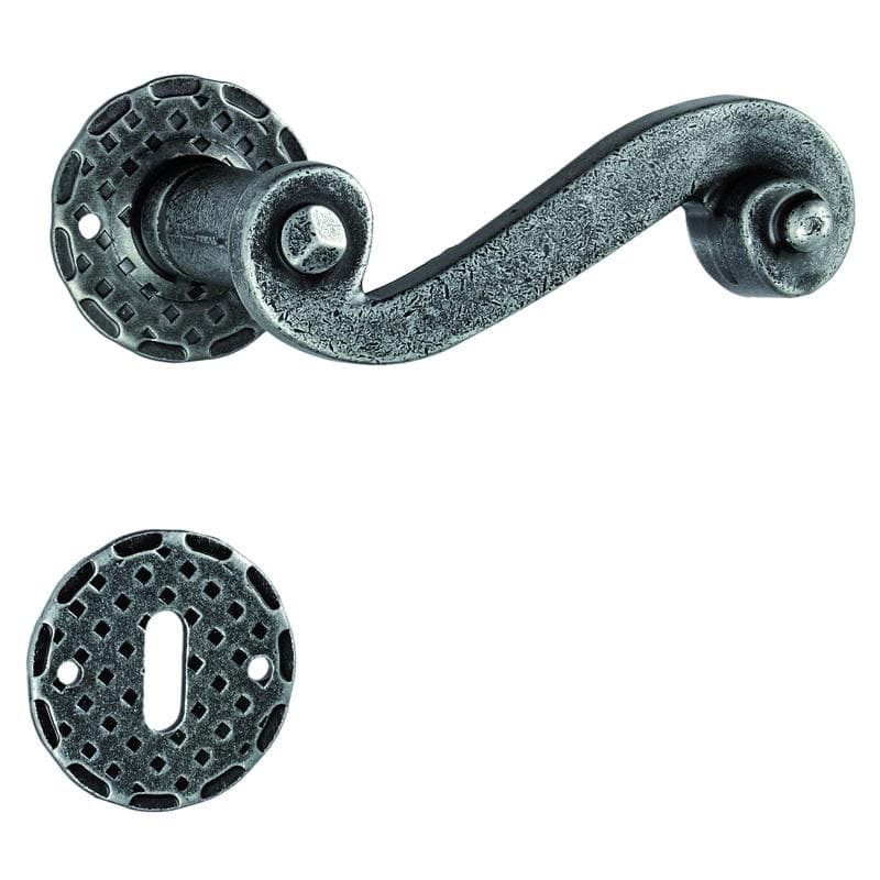 Maniglia con rosetta e bocchetta in Ferro - Immagine 1