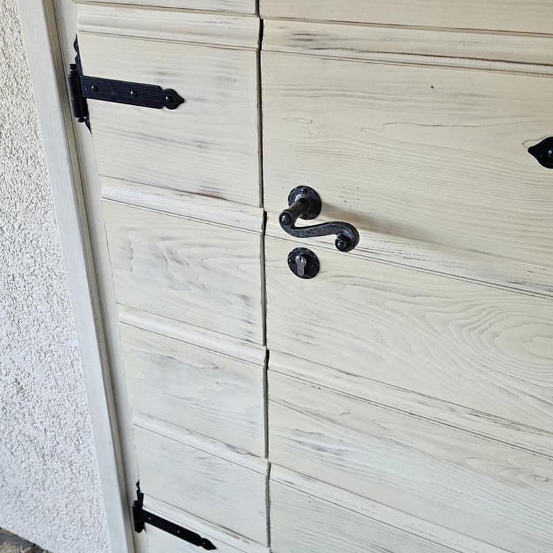 Maniglia con rosetta e bocchetta in Ferro - Thumbnail 4