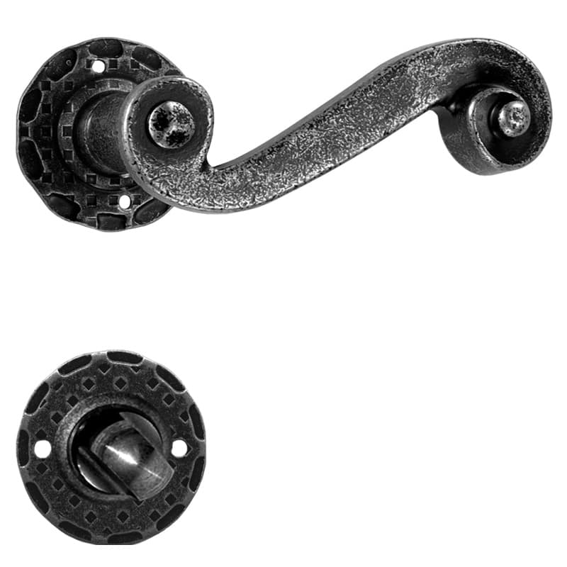 Maniglia con rosetta e bocchetta in Ferro - Immagine 1