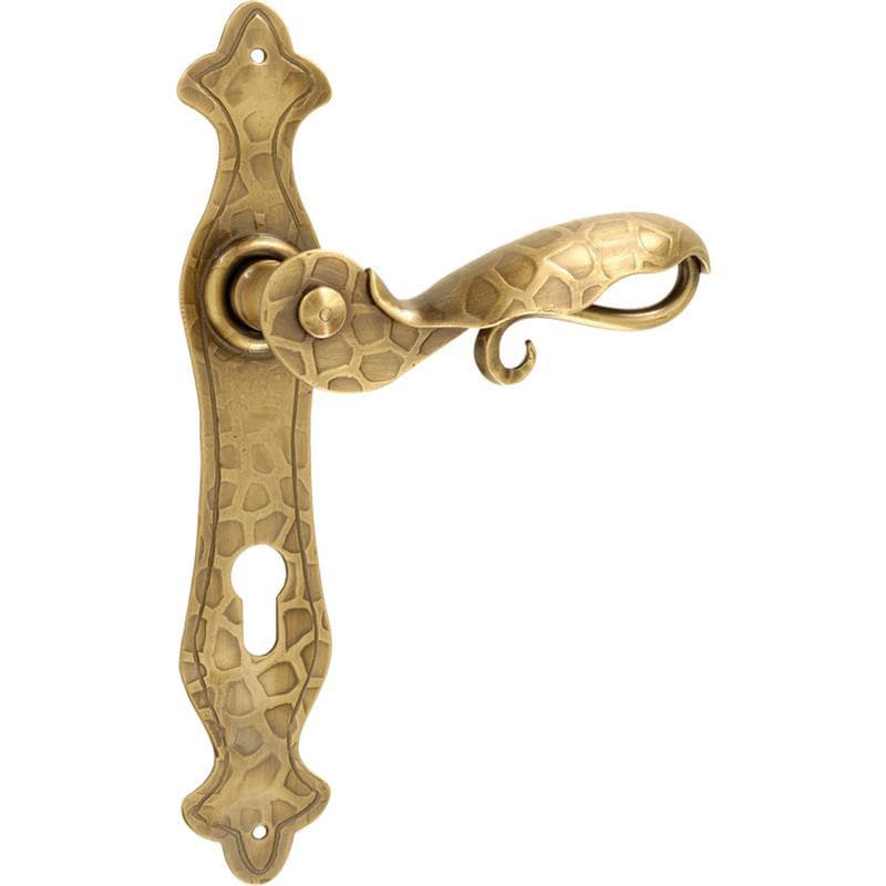 Maniglia con placca in Ottone - Immagine 1