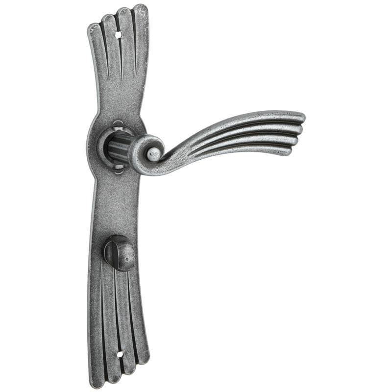 Maniglia con placca curva in Ferro - Immagine 1