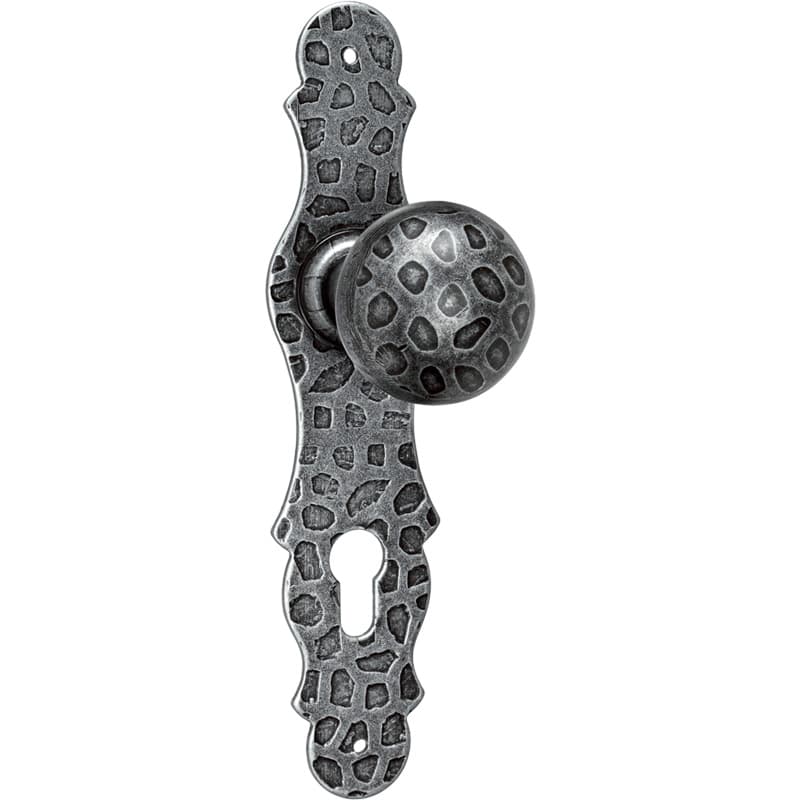 Pomolo decentrato girevole con placca in Ferro - Immagine 1