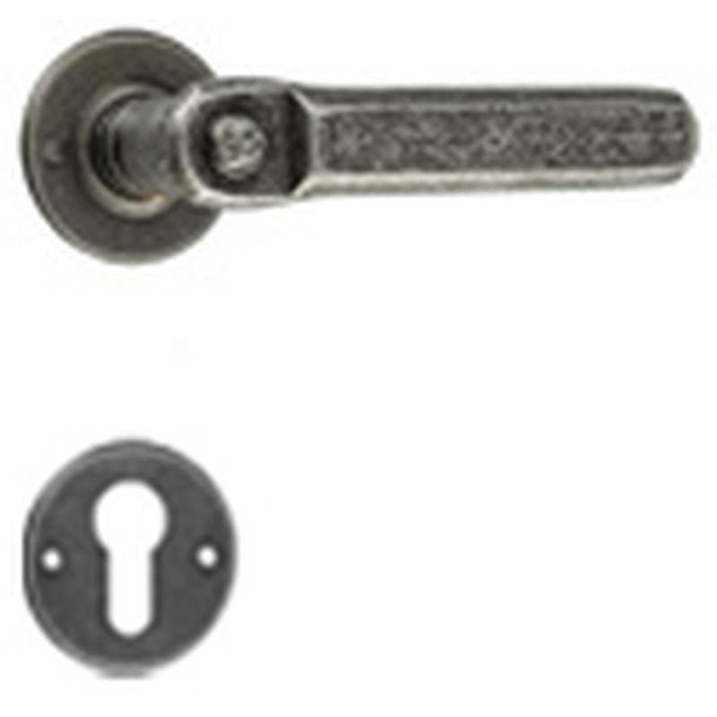 Maniglia con rosetta e bocchetta in Ferro - Immagine 1