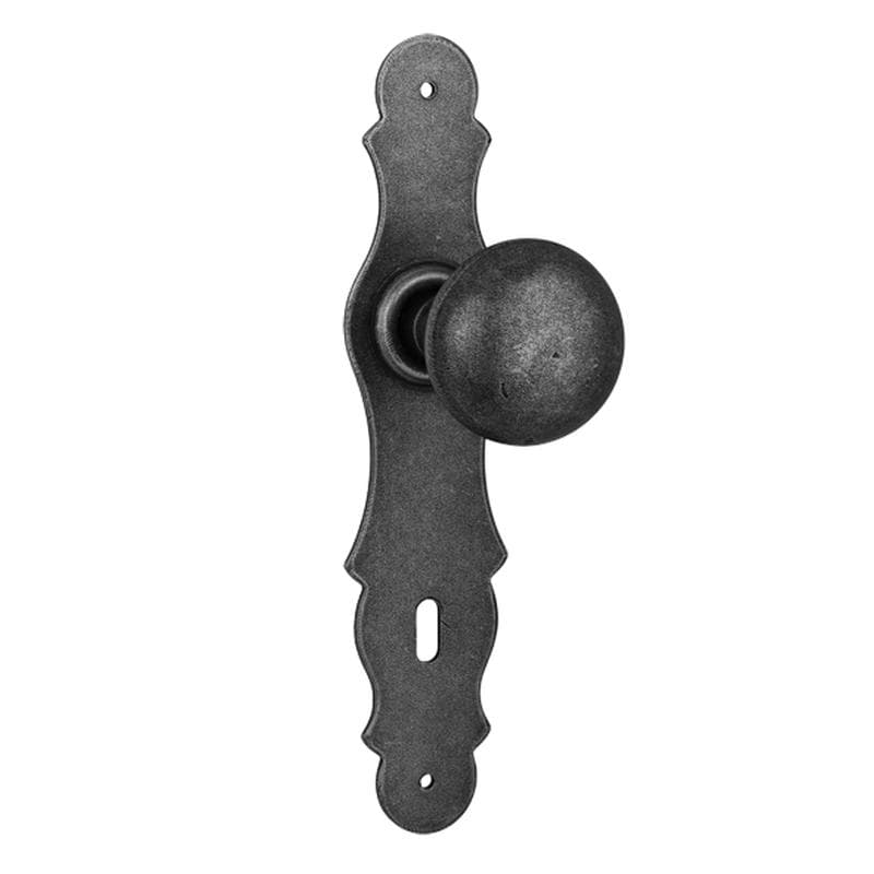 Pomolo decentrato girevole con placca in Ferro - Immagine 1