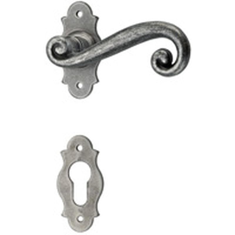 Maniglia con rosetta e bocchetta in Ferro - Immagine 1