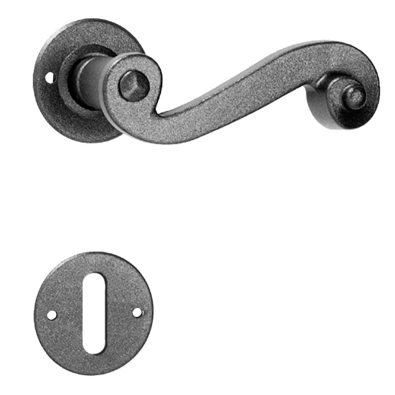 Maniglia con rosetta e bocchetta in Ferro - Immagine 1