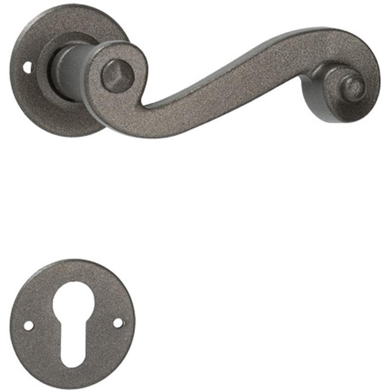 Maniglia con rosetta e bocchetta in Ferro - Immagine 1